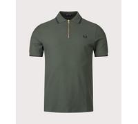 Fred Perry Mens Crepe Piqué Polo Shirt - Colour: X89 Court Green - Size: Medium Medium