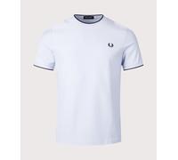 Men's Fred Perry Mens Crepe Pique T-Shirt - Blue - Size: 42/Regular