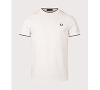 Men's Fred Perry Crepe Pique T-shirt Ecru - White - Size: 42