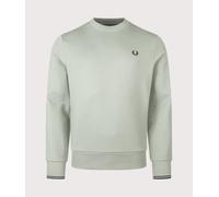 Fred Perry Mens Crew Neck Sweatshirt - Colour: Z49 Bayleaf/Dark Airforce/Tennis Blue - Size: XXL