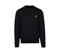Fred Perry Mens Crew Neck Sweatshirt in Black Cotton - Size Large