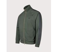 Fred Perry Mens Dash Taped Track Jacket - Colour: X89 Court Green - Size: Medium