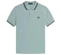 Fred Perry Mens Double Tipped Collar Polo Shirt - Light Blue - Light Blue - XS - 100% Cotton