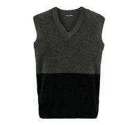 Fred Perry Mens Field Green Colour Block Chenille Tank Top Vest - Black - Size Small