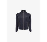 Fred Perry Mens Fred Perry Cable-Knit Taped Cotton-Blend Track Jacket Navy S