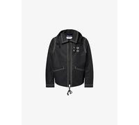 Fred Perry Mens Fred Perry x Craig Green Alpine Logo-Embroidered Cotton Jacket Black XL
