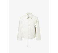 Fred Perry Mens Fred Perry x Craig Green Quilt-Stitch Logo-Embroidered Cotton Jacket Foggy Dew L