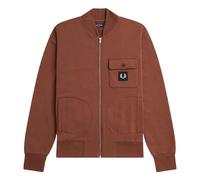 Fred Perry Mens Full Zip Bomber Jacket - Whisky - S - Whisky - 100% Cotton