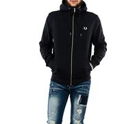Fred Perry Men's Hooded Zip Through Zip Hoodie Navy Large