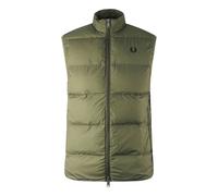 Fred Perry Mens Insulated Quilted Uniform Green Gilet Jacket - Size Small