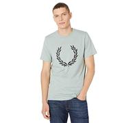 Fred Perry Mens Laurel Wreath T Shirt 100% Cotton Silver Blue Size M - Medium