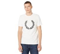Fred Perry Mens Laurel Wreath T Shirt M4725 100% Cotton Snow White Size Small