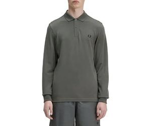 Fred Perry Mens Long Sleeved Polo Shirt M6006 100% Cotton in Field Green Size XXL