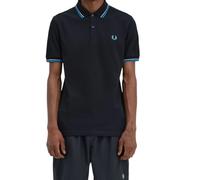 Fred Perry Mens M3600 Twin Tipped Polo Shirt In Black Cotton - Size Small
