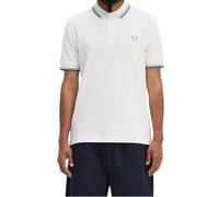 Fred Perry Mens M3600 Twin Tipped Polo Shirt In White Cotton - Size X-Large