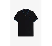 Fred Perry Mens Men’s Twin Tipped Polo Shirt in Black Cotton - Size X-Large