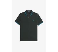 Fred Perry Mens Men’s Twin Tipped Polo Shirt in Night Green Cotton - Size Medium