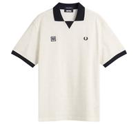 Fred Perry Men's Meyba Printed Polo Shirt Ecru Medium