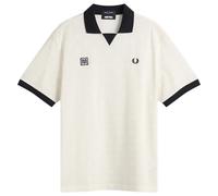 Fred Perry Men's Meyba Printed Polo Shirt Ecru Small