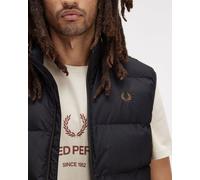 Fred Perry Mens Padded Gilet - Black - Size Medium