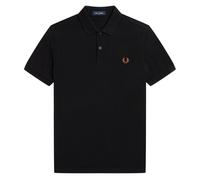 Fred Perry Mens Plain Black Polo Shirt Cotton - Size X-Small