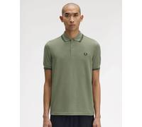 Fred Perry Mens Polo Shirt in Sage Green Cotton - Size Large