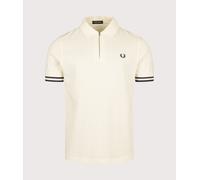 Fred Perry Mens Regular Fit Bold Tipped Polo Shirt - Colour: 560 Ecru - Size: Large