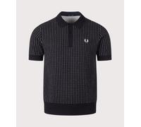 Fred Perry Mens Regular Fit Bou ot Knitted Polo Shirt - Colour: 102 Black - Size: XL