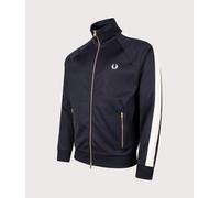 Fred Perry Mens Regular Fit Cable Taped Track Jacket - Colour: 608 Navy - Size: Medium