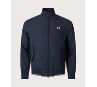 Fred Perry Mens Crinkle Harrington Jacket - Colour: 608 Navy - Size: XL