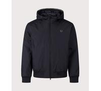 Fred Perry Mens Regular Fit Hooded Brentham Jacket - Colour: 184 Black - Size: XXL