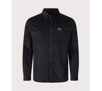 Fred Perry Mens Regular Fit Needle Cord Shirt - Colour: 102 Black - Size: Medium