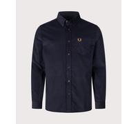 Fred Perry Mens Regular Fit Needle Cord Shirt - Colour: 608 Navy - Size: Medium