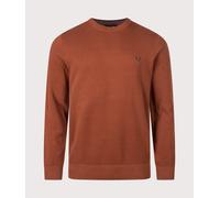 Fred Perry Mens Regular Fit Piqué Stitch Jumper - Colour: 28C Brandy - Size: Large