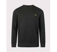 Fred Perry Mens Regular Fit Piqué Stitch Jumper - Colour: Q20 Night Green - Size: XL