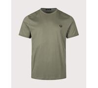 Fred Perry Mens Regular Fit Ringer T-Shirt - Colour: 65C Laurel Wreath Green - Size: XL