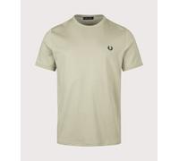 Fred Perry Mens Regular Fit Ringer T-Shirt - Colour: R89 Seagrass - Size: Large