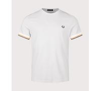 Fred Perry Mens Regular Fit Twin Tipped Cuff T-Shirt - Colour: 28A Dusky Blue - Size: XL