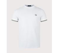 Fred Perry Mens Regular Fit Twin Tipped Cuff T-Shirt - Colour: R30 Light Ice - Size: XL