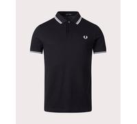 Fred Perry M3600 Twin Tipped Polo Shirt - Black - M3600-350 TWIN TIP P