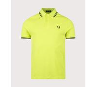Fred Perry Mens Regular Fit Twin Tipped Fred Perry Polo Shirt - Colour: 84B Citron/Black/Black - Size: Large