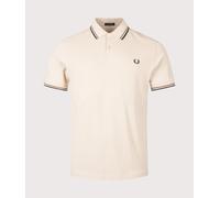 Fred Perry Mens Regular Fit Twin Tipped Fred Perry Shirt - Colour: 43D Oatmeal/Bronze/Navy - Size: Large