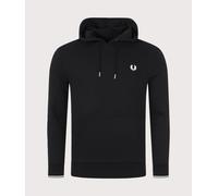 Fred Perry Mens Regular Fit Twin Tipped Hoodie - Colour: 102 Black - Size: Medium