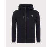 Fred Perry Zipped Hooded Sweatshirt - Black Large