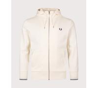 Fred Perry Mens Regular Fit Zip Through Hoodie - Colour: 94B Ecru/Dusky Blue/French Navy - Size: Medium
