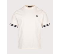 Fred Perry Mens Relaxed Fit Bold Tipped T-Shirt - Colour: 560 Ecru - Size: XL
