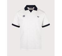 Fred Perry Mens Relaxed Fit Meyba Printed Polo Shirt - Colour: 560 Ecru - Size: Medium