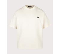 Fred Perry Mens Relaxed Fit Waffle T-Shirt - Colour: 560 Ecru - Size: Small