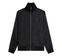 Fred Perry Mens Ribbed Tennis Bomber Jacket - Black - XS - Black - 75% Cotton/25% Recycled Polyamide