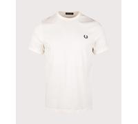Fred Perry Mens Ringer T-Shirt - Colour: 170 Ecru - Size: XL